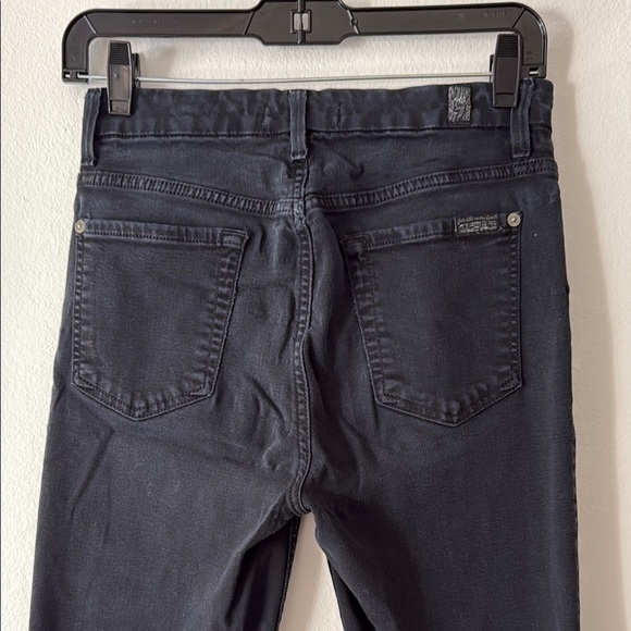 7 For All Mankind The High-Rise Skinny Black Jeans Size 28 - Picture 14 of 14